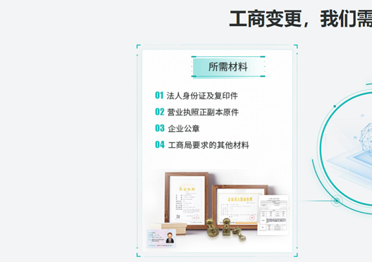 鄭州惠濟區公司注冊信息變更所需資料